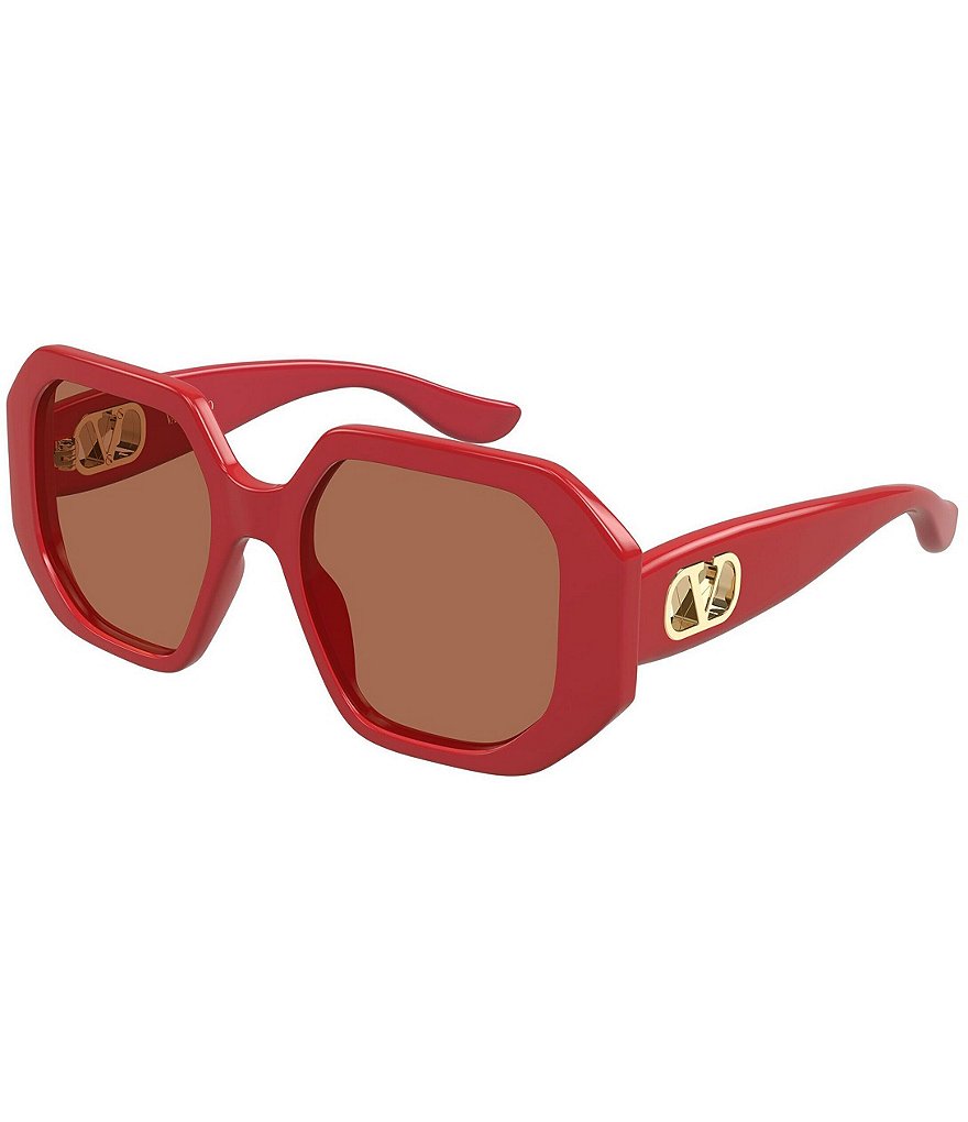 Valentino Women's V Logo 55mm Geometric Sunglasses | Dillard's