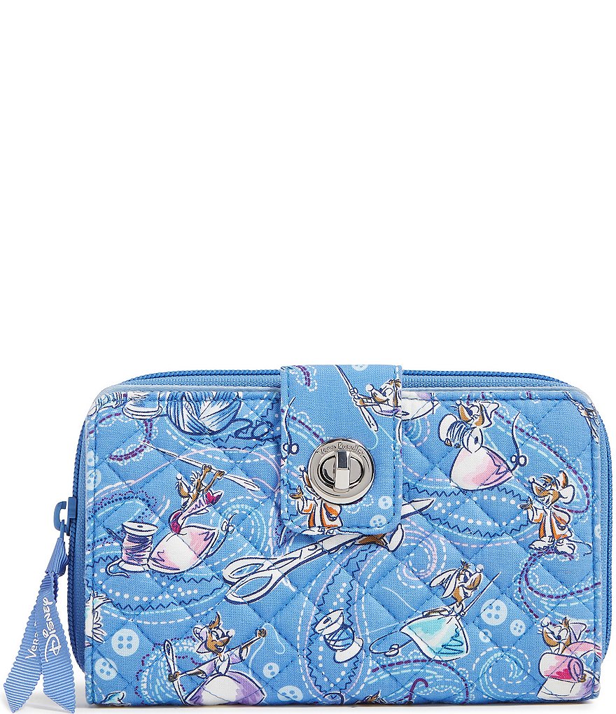 Vera Bradley Disney Cinderella Paisley Frineds RFID Turnlock Wallet ...