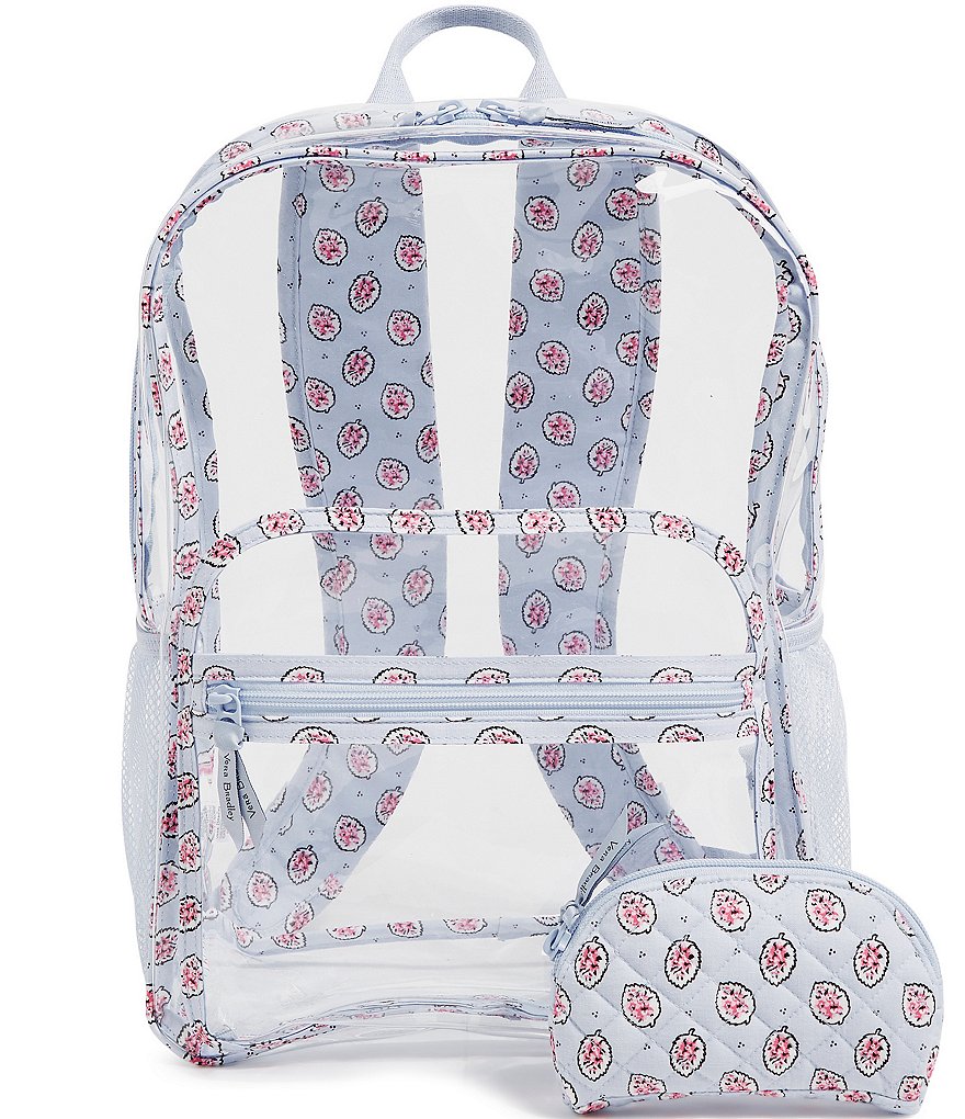 Clearly Colorful Sea Air Floral Clear popular Large Backpack 12 W x 16.25 H x 6.50 D 33