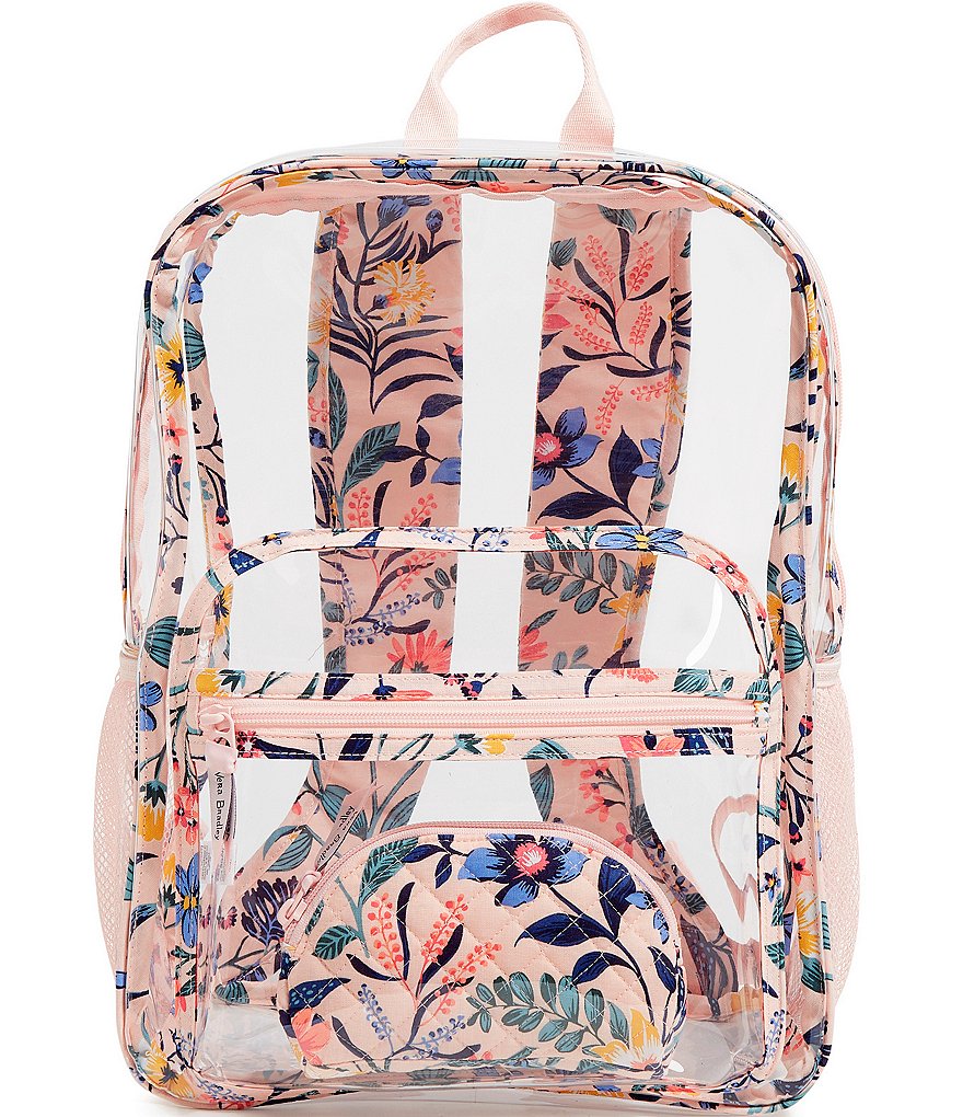 Vera Bradley Paradise Coral Clear Large Backpack | Dillard's