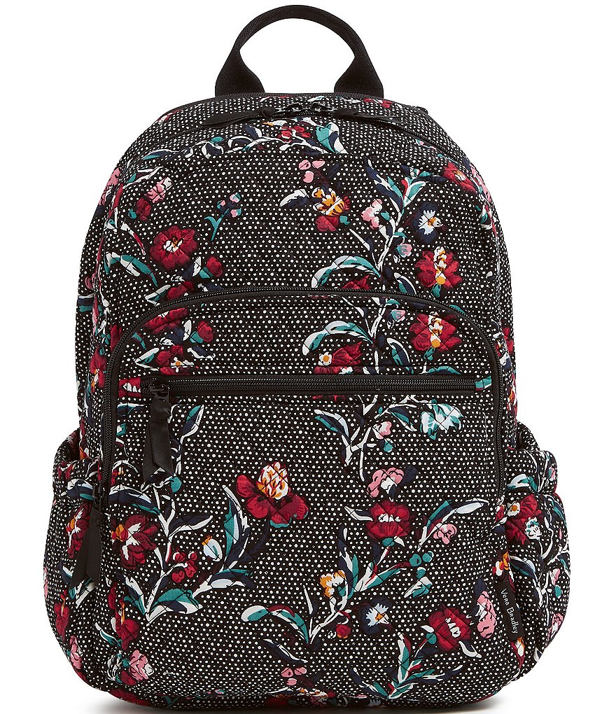 Vera Bradley Perennials Noir Dot Campus Backpack | Dillard's