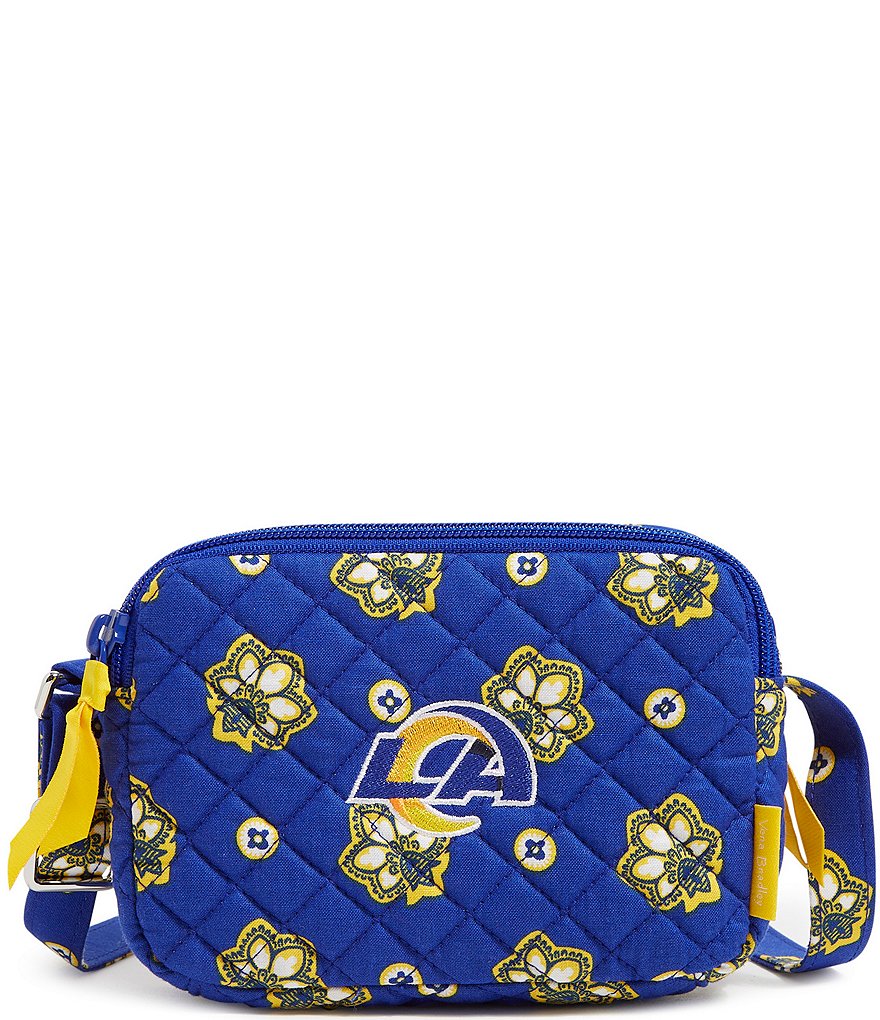 Vera Bradley x NFL Small Stadium RFID Crossbody Bag - Medium Blue/Gray Detroit Lions