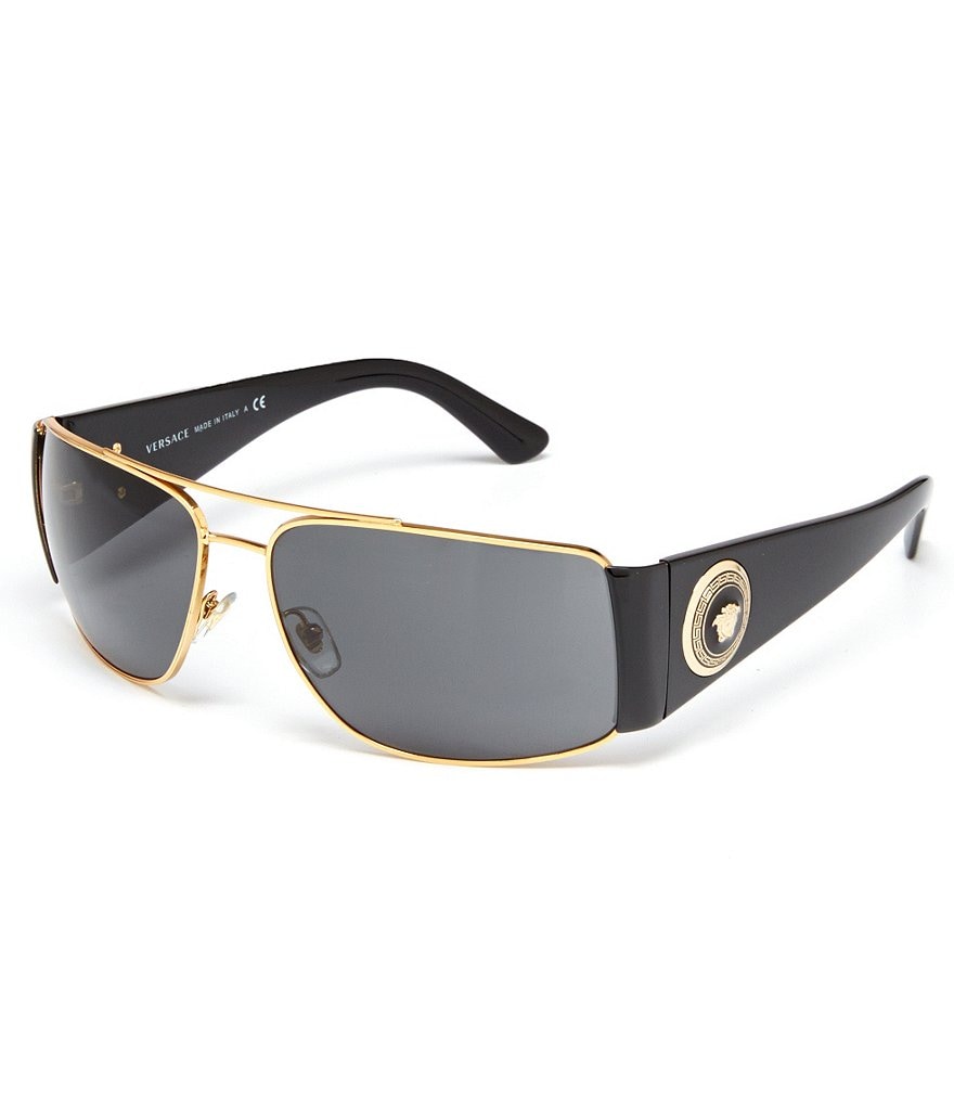 versace mens sunglasses black and gold