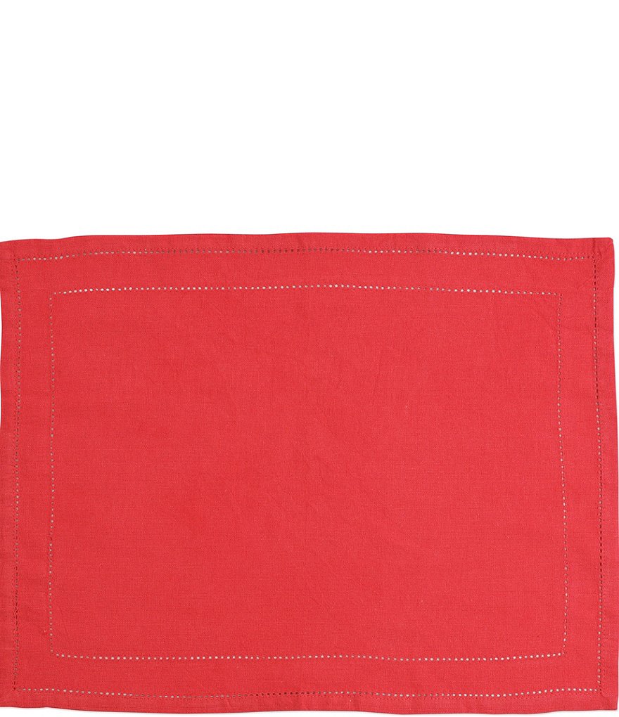 Cotone Red Linen Placemats (Set of 4)