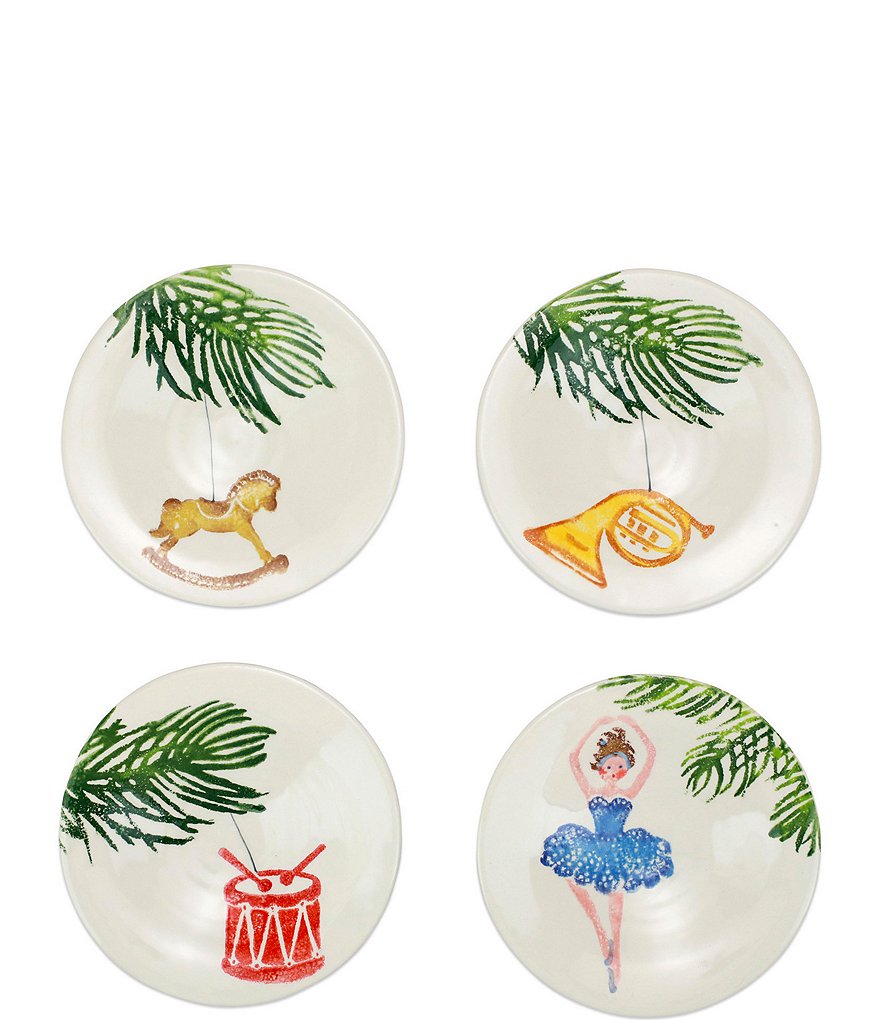 VIETRI Holiday Nutcrackers Assorted Canape Plates, Set of 4 | Dillard's