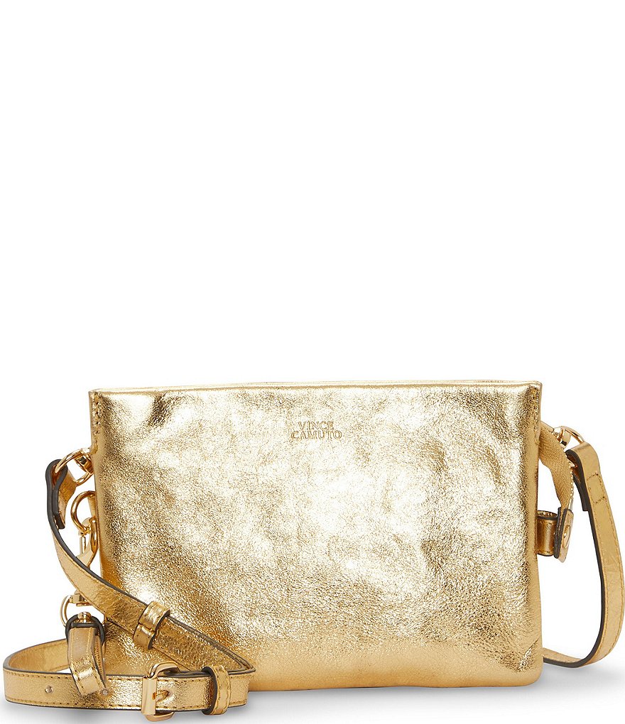 Vince Camuto Cami Metallic Leather Crossbody Bag | Dillard's