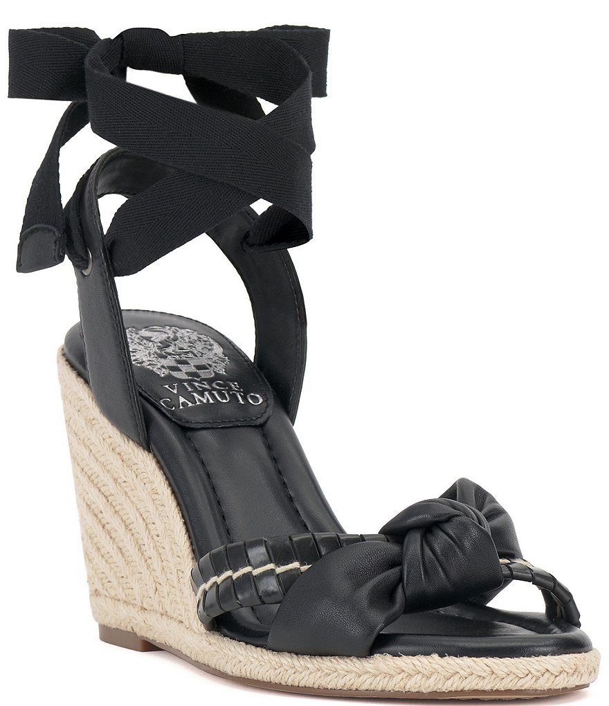 Vince Camuto Vilty Leather Sculpted Wedge Slides