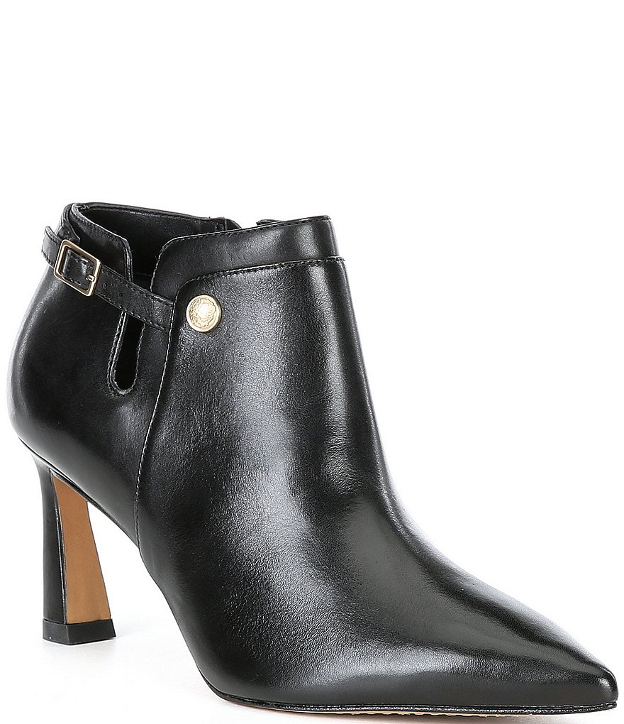 Vince Camuto Keeshey Leather Buckle Detail Booties