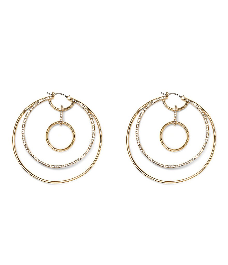 Vince Camuto Large Pave Multi Hoop Earrings Dillard S Vince Camuto Large Pave Multi Hoop Earrings