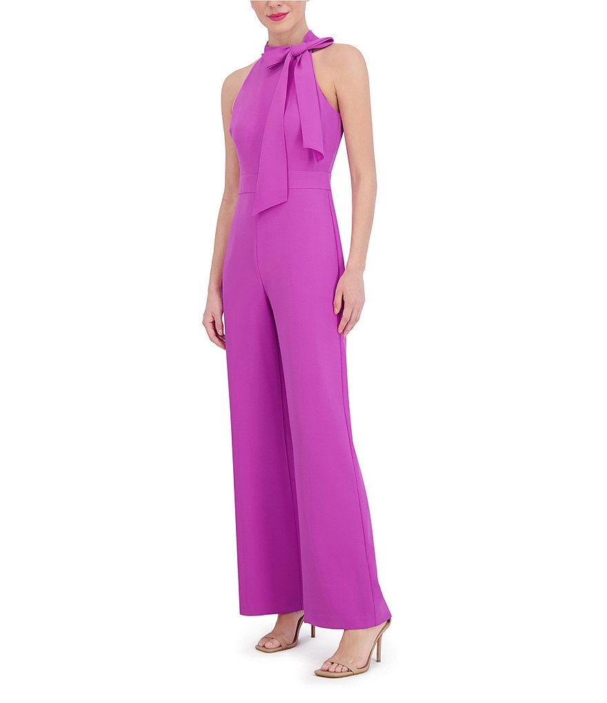 Vince Camuto Stretch Crepe Bow Halter Neck Sleeveless Side