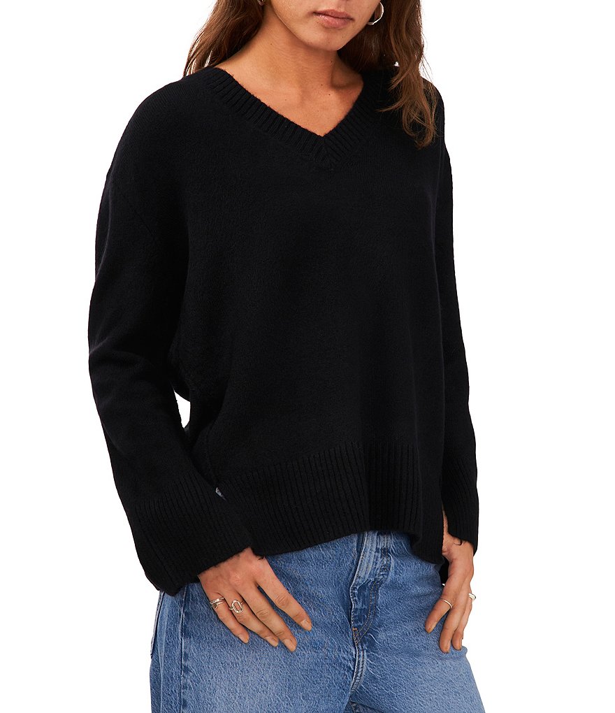 Vince Camuto Sweater V-Neck Long Sleeve Pullover | Dillard's