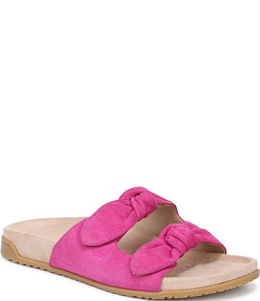 Vionic Elara Suede Knotted Detail Slide Sandals | Dillard's