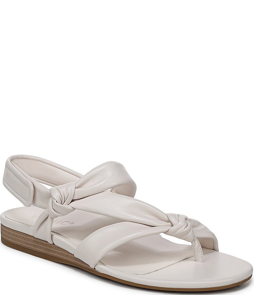 Vionic Geneva Leather Thong Mini Wedge Sandals | Dillard's