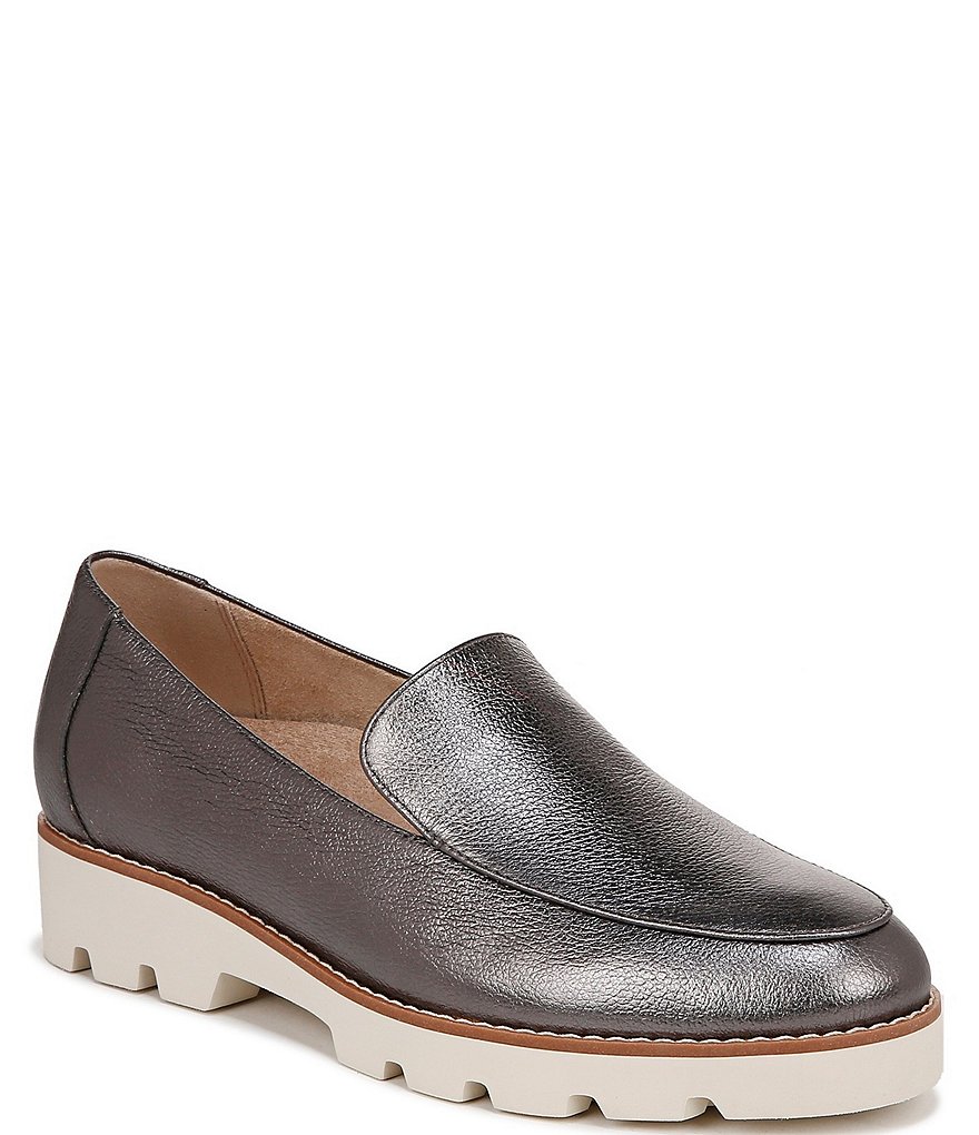 Vionic Kensley Leather Slip-On Lug Sole Platform Loafers