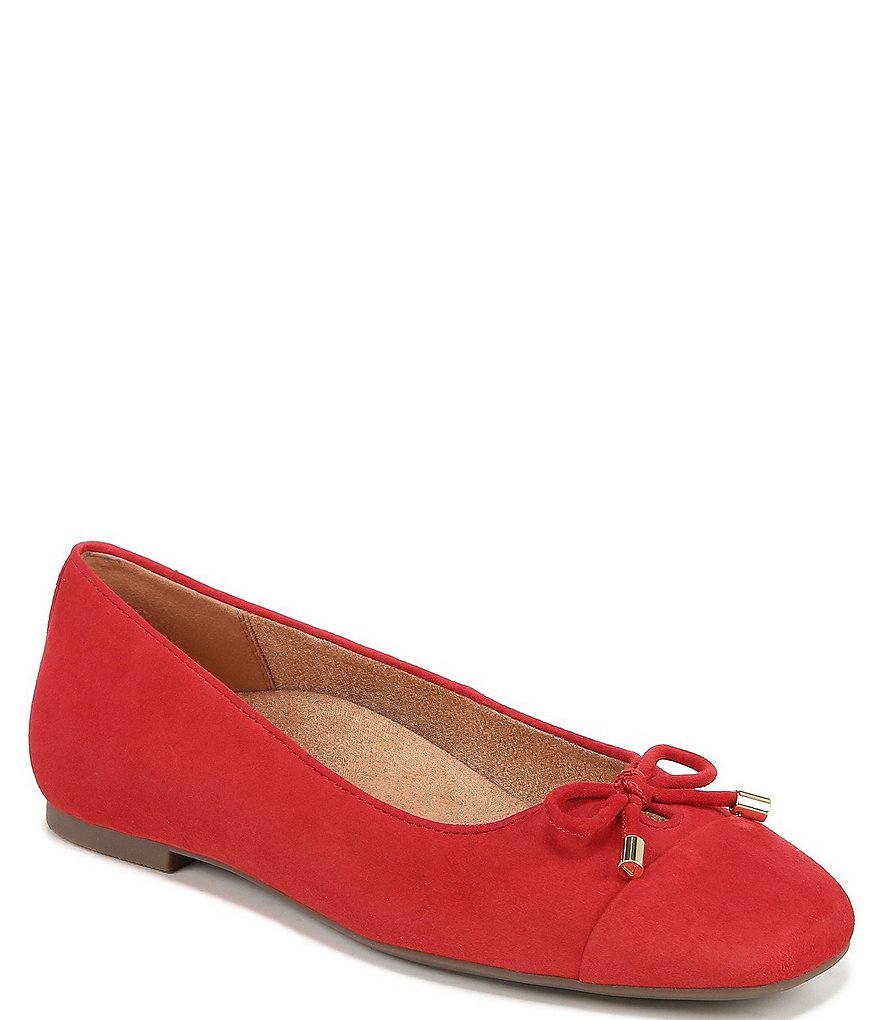 Vionic Klara Bow Detail Suede Ballet Flats Dillard s