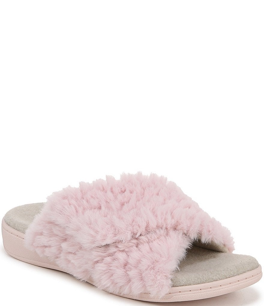 Faux fur flip flops deals