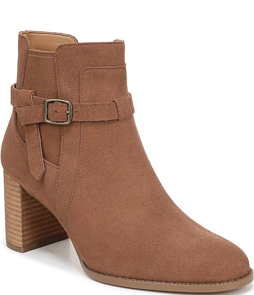 【NONCODE】Vnir Strap Suede Midi Boots Vionic Vivette Suede Buckle Hardware Strap Ankle Booties
