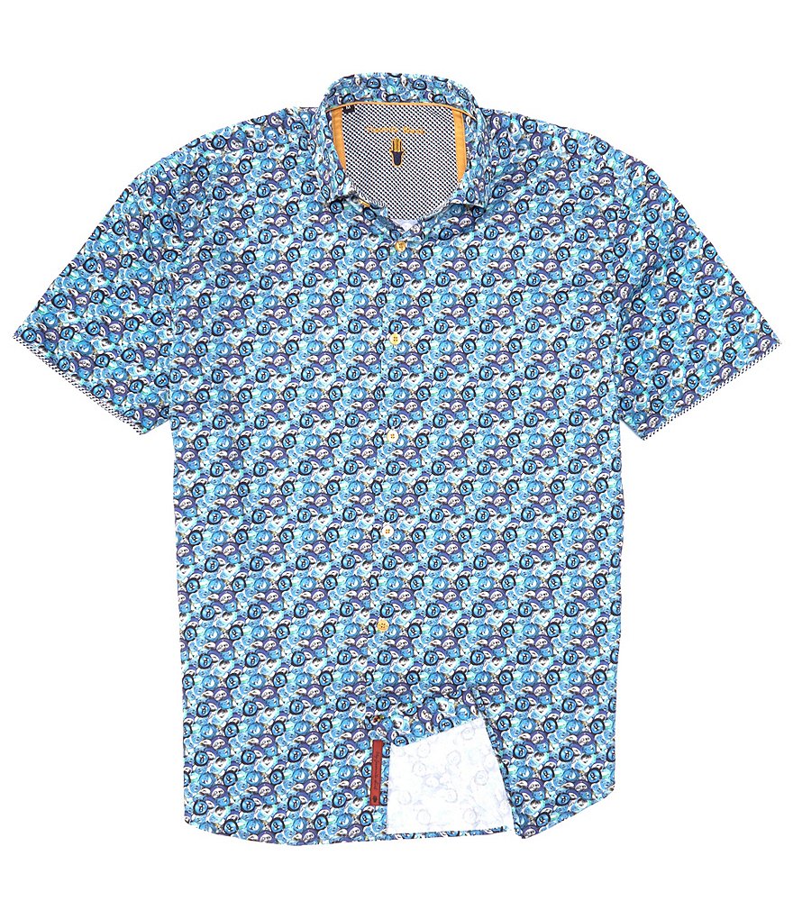 Visconti Big & Tall Allover Eyes Print Short-Sleeve Woven Shirt | Dillard's