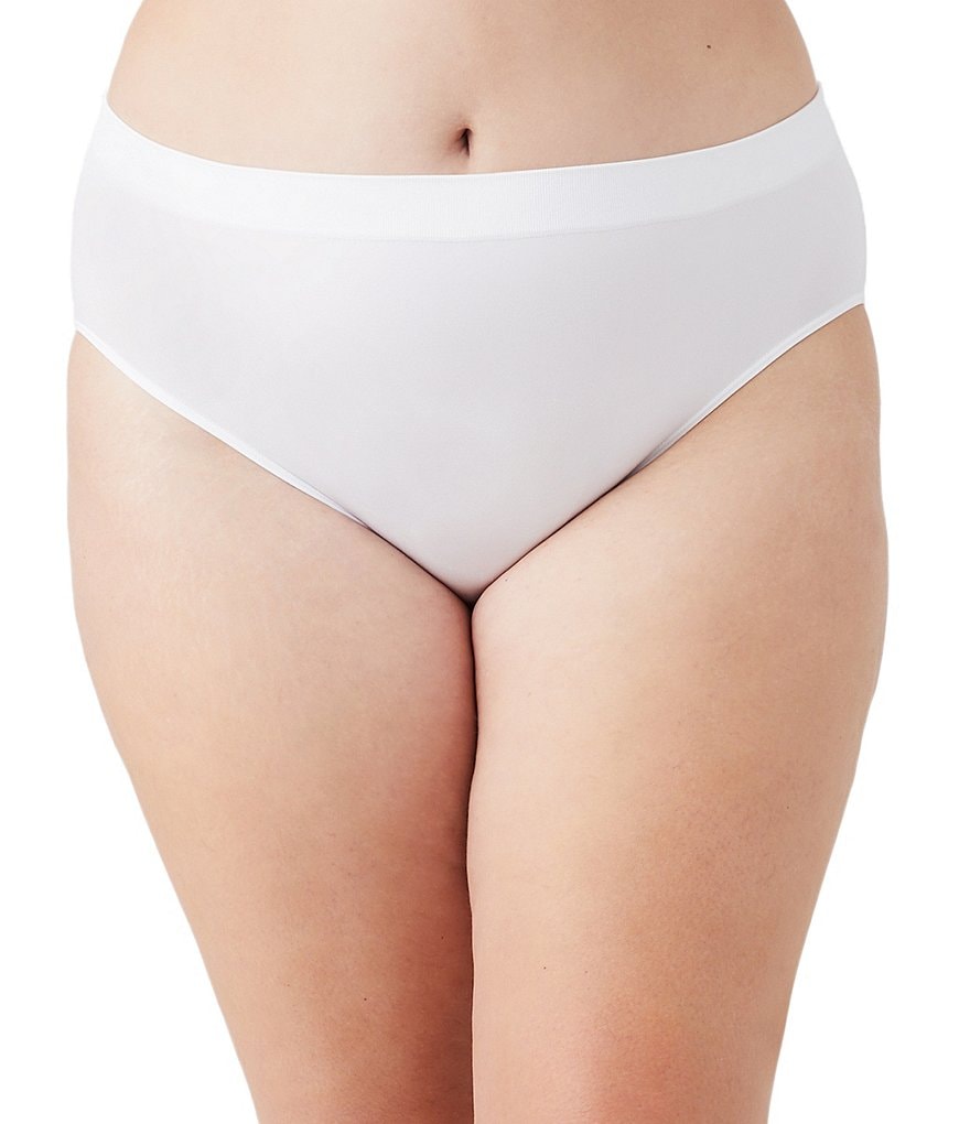 $17 Wacoal Womens White Stretch B Smooth Full Brief Underwear Panties Size  5/S 719544145077