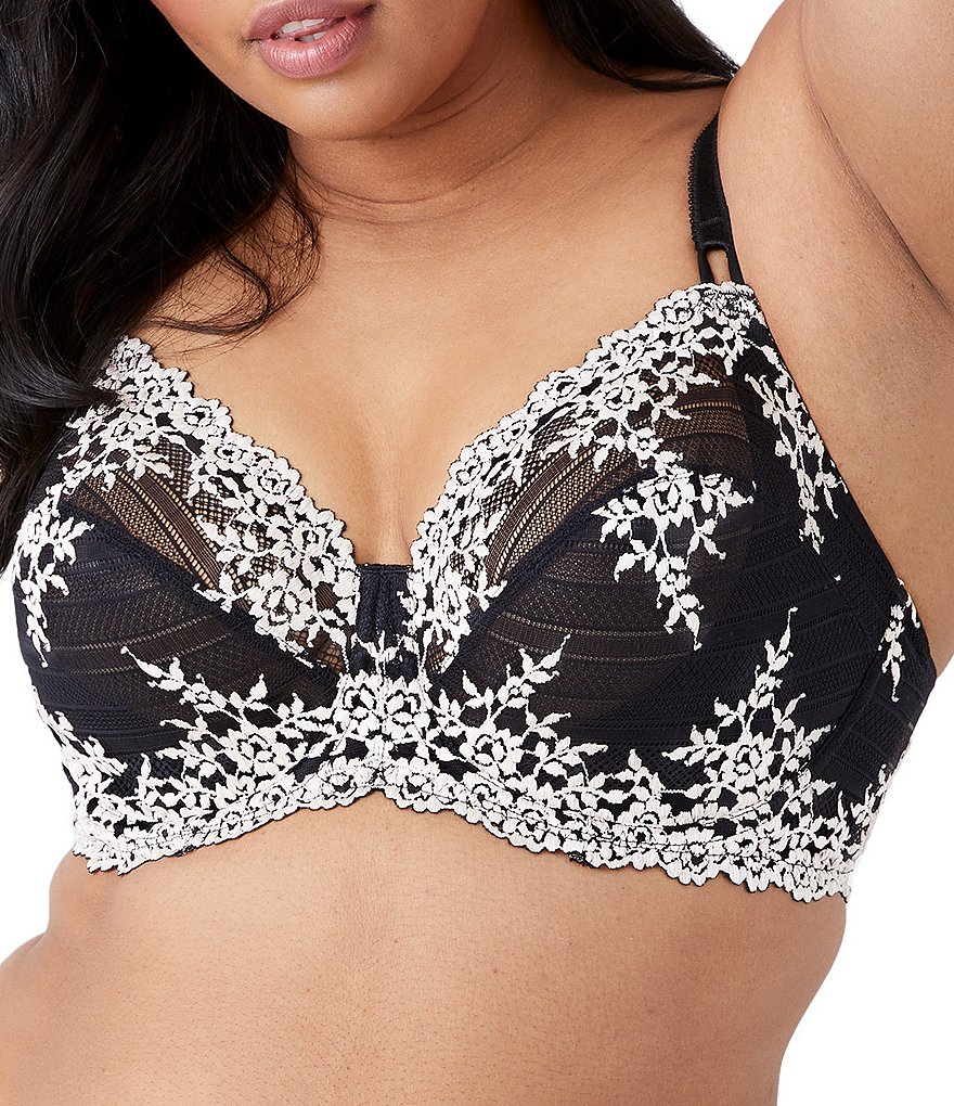 Embrace Lace Smoke/crystal Pink Classic Underwire Bra from Wacoal