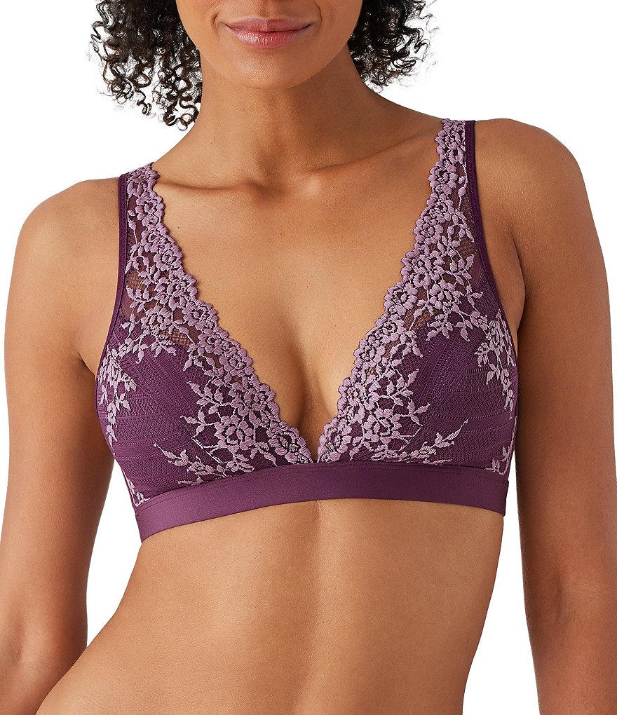 Valcatch Comfort Lace Bralette Padded Full-Cover Lace Bras Top with Straps  and Removable Cups,3Pack 