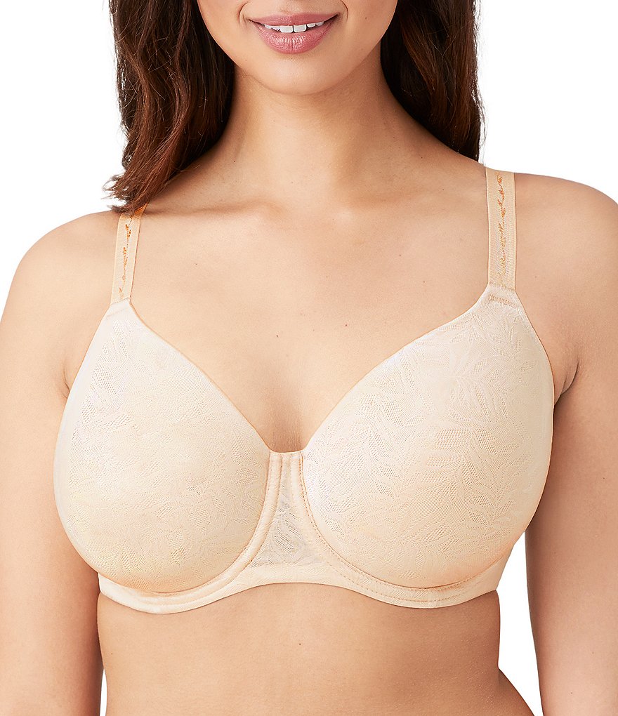 Wonderbra Women's Printed Full Support Underwire Lace Top Cup Bra 