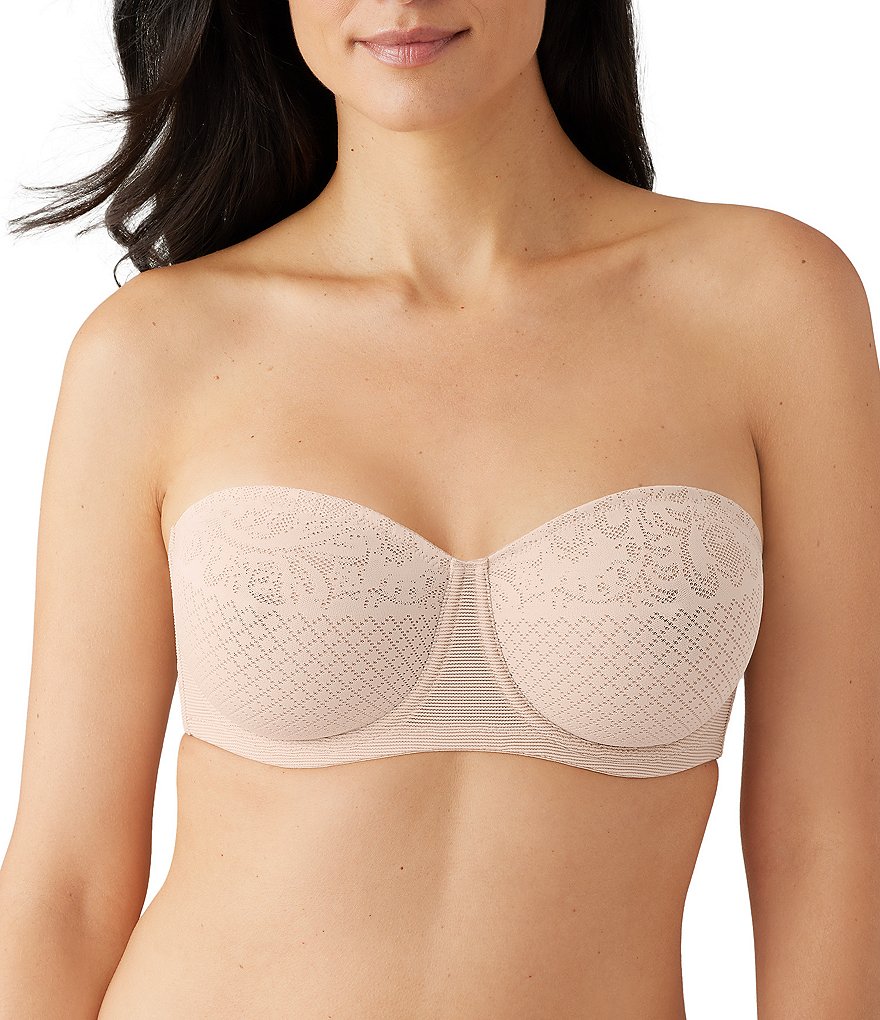 Strapless Clear Back Strap Convertible Bra with Lace Nicaragua