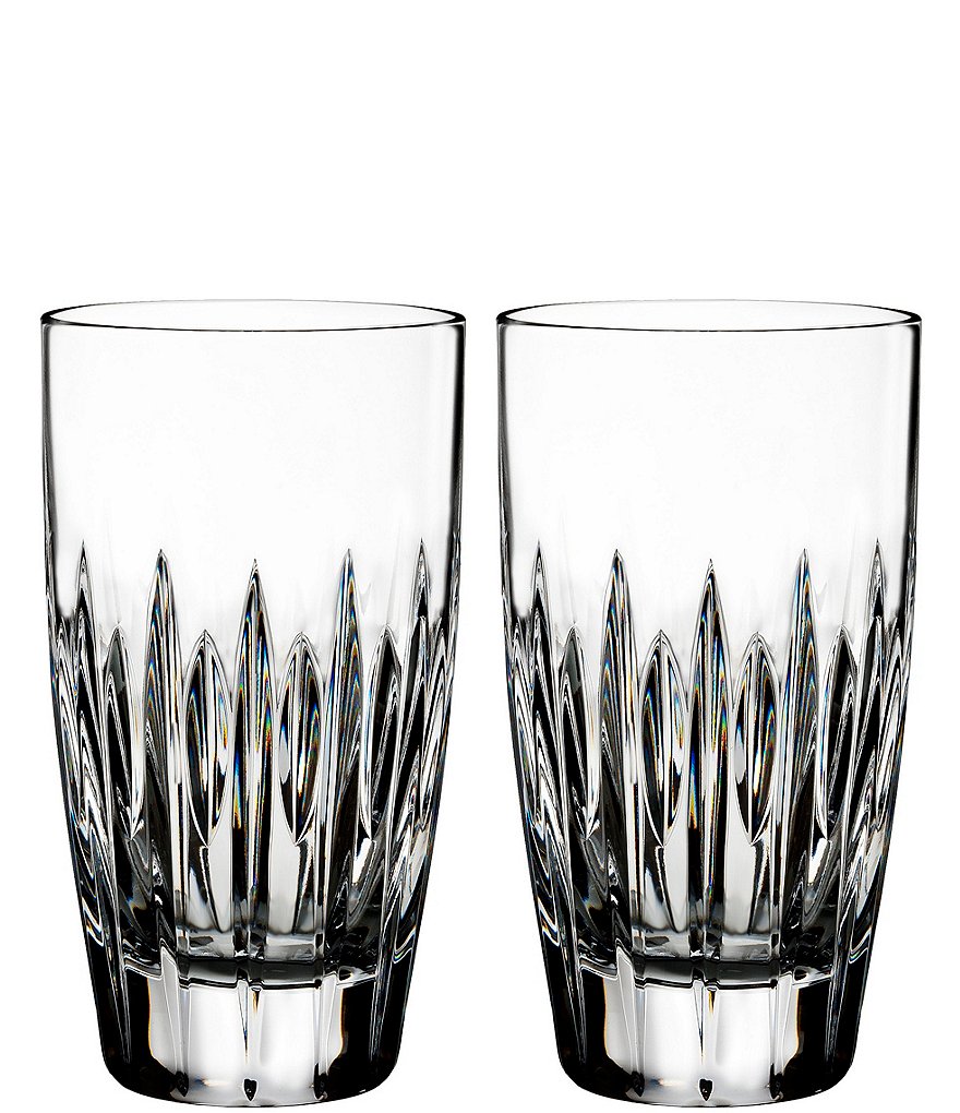 Waterford Crystal Mara Set of 2 Stemless Wine Glasses 