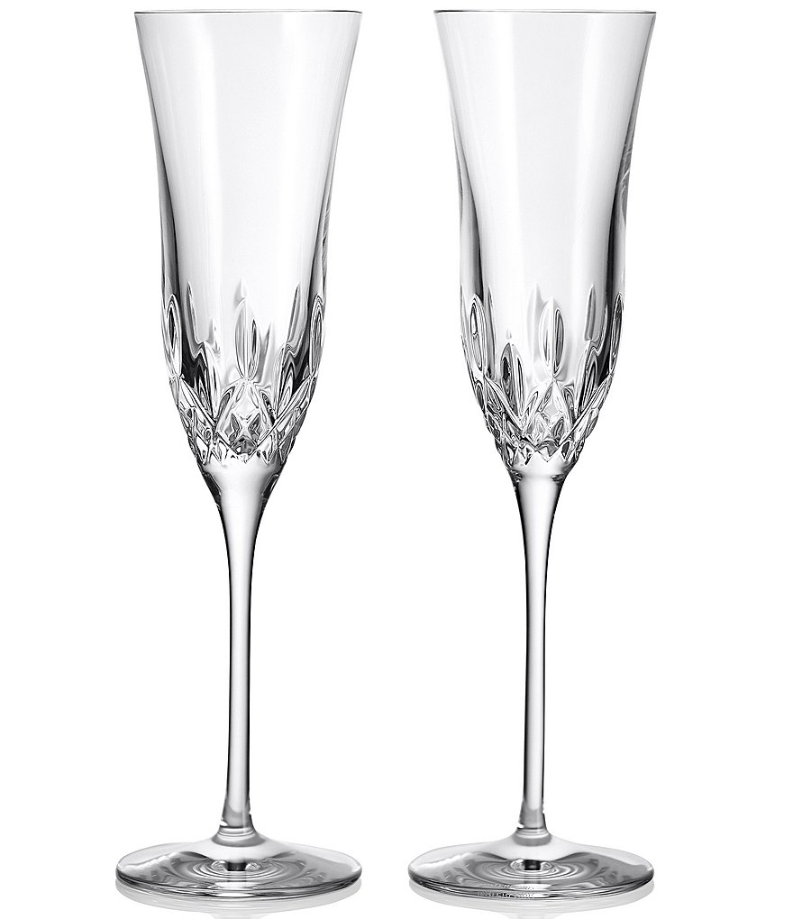 Waterford Lismore Essence Crystal Flutes, Set of 2