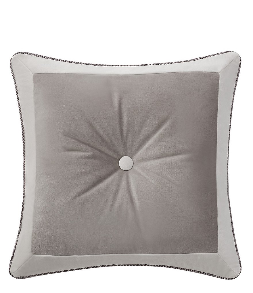 Buy Button Tufted Velvet Throw Pillow