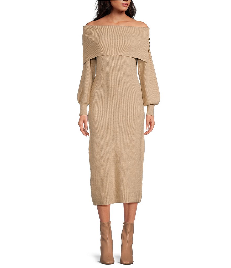 Wayf off the hot sale shoulder midi dress