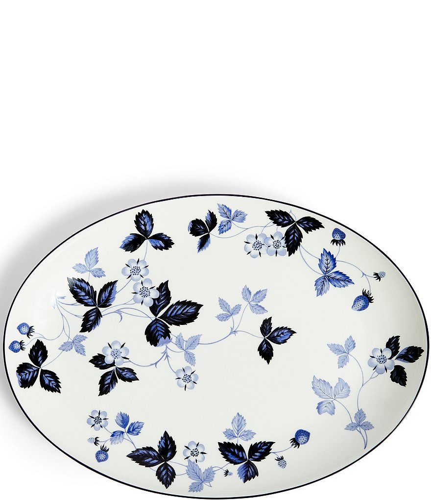 Wedgwood Wild Strawberry Inky Blue Oval Serving Plate | Dillard's