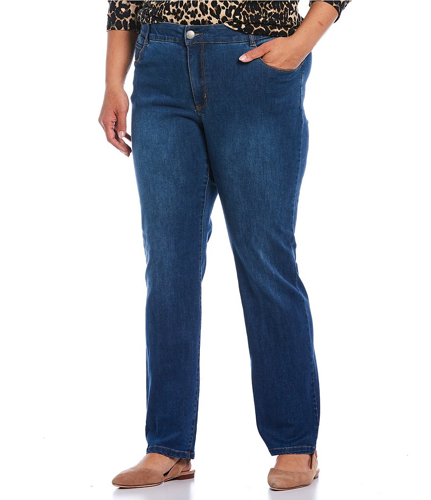 Rejsende Kom forbi for at vide det Mystisk Westbound Denim Plus Size THE FIT FORMULA Slim Straight Jeans | Dillard's