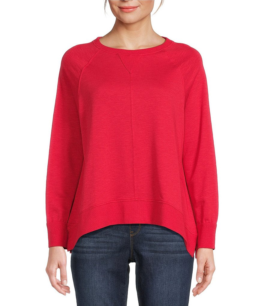 Crew-Neck Pullover with Ribbed Hems