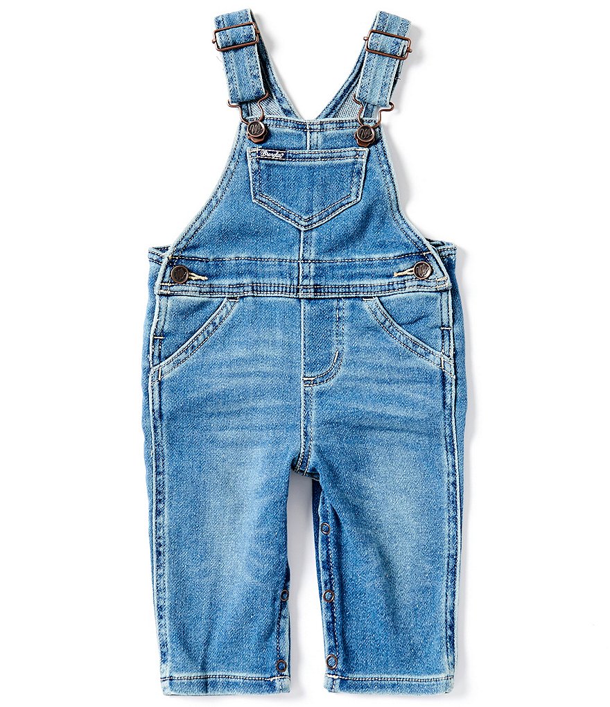 Wrangler® Baby Girls Newborn-24 Months Sleeveless Myra Denim Overalls ...