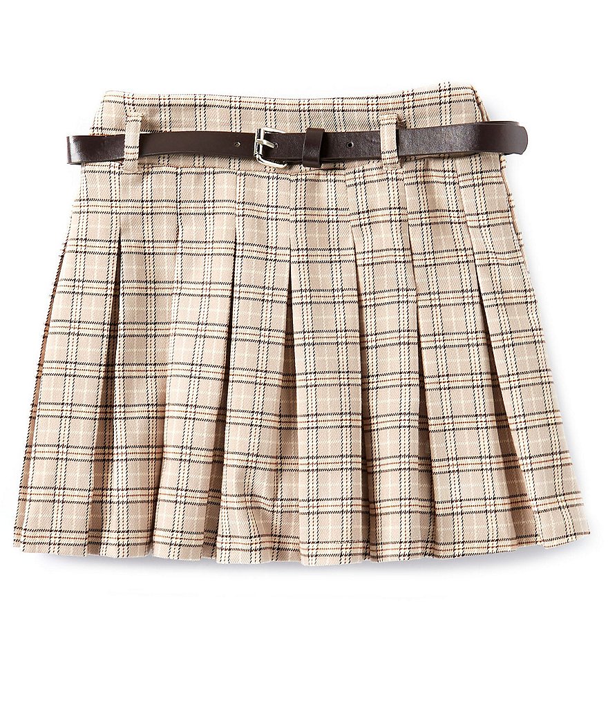 【Anyone more】Cuddly Check Belted Pleated Skirt 00000000_zi_2fe0ff55-9375-4c4f