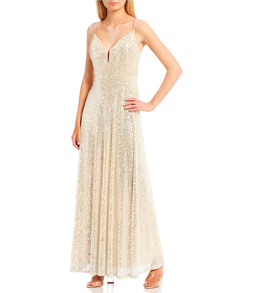 Xtraordinary Sequin Corset Lace Up Back Ball Gown | Dillard's