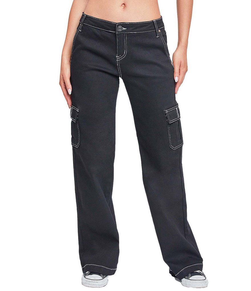 YMI Jeanswear High Rise Bungee Cord Hem Cargo Pants