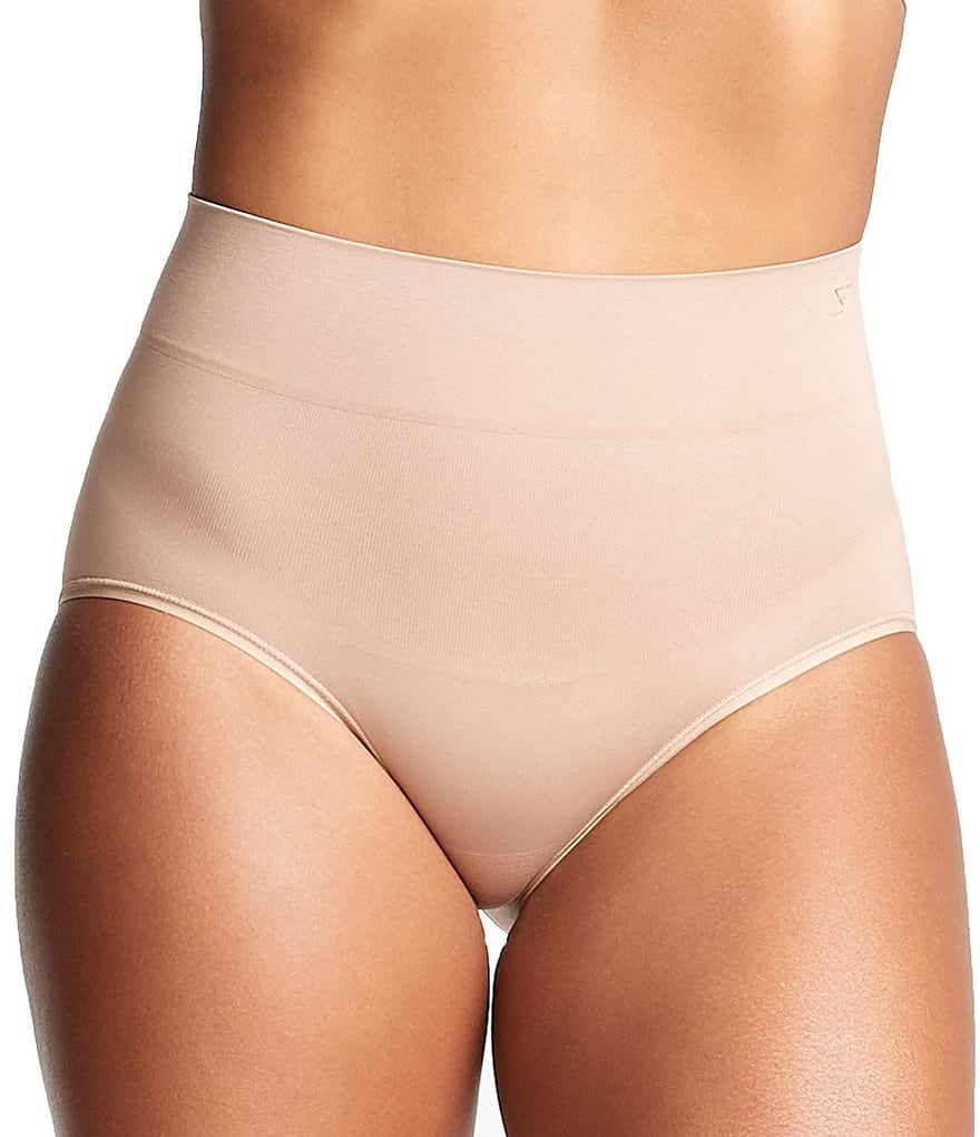 Yummie womens Liliana Comfortably Curved Shaping Thong Panties, Almond,  Small-Medium US at  Women's Clothing store