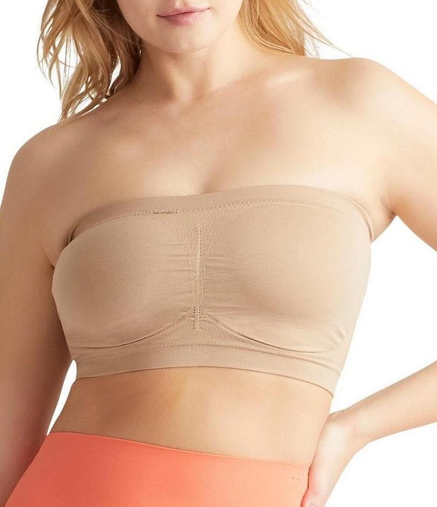 Womens Seamless Underwire Bandeau Minimizer Strapless Bra For Big Busted  Women Cotton Dulce Heather 36C