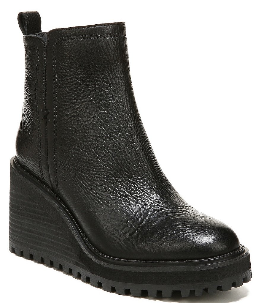 Zodiac Julie Leather Platform Wedge Booties | Dillard's