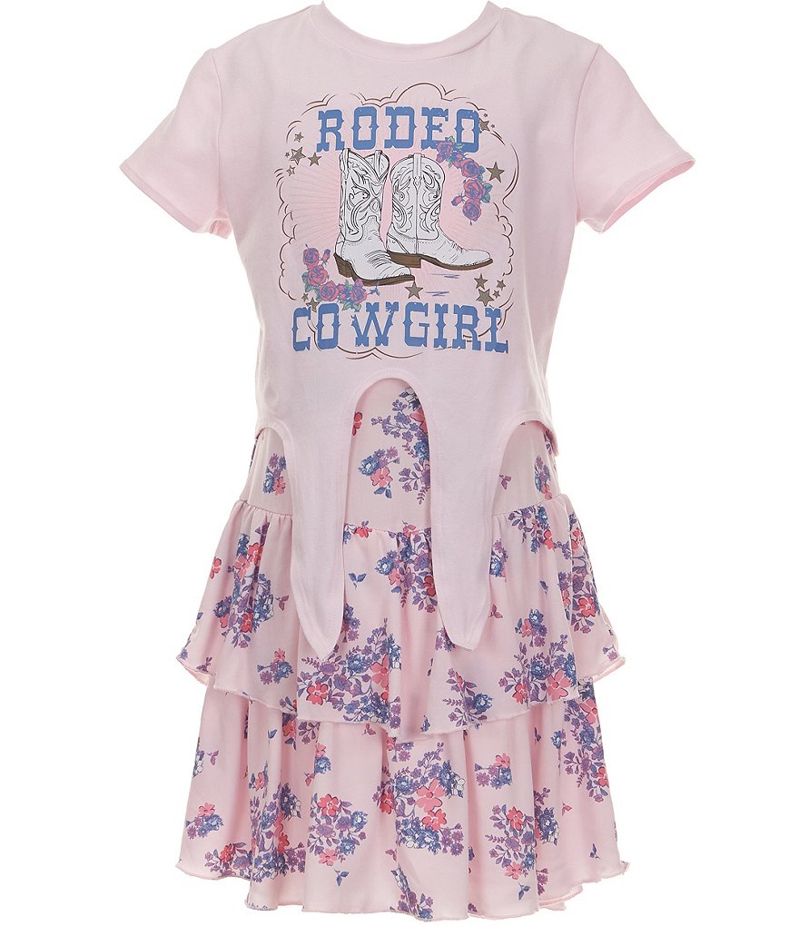 Zunie Little Girls 4-6X Sleeveless Floral-Printed Challis Zunie Little Girls 4-6X Sleeveless Floral-Printed Challis