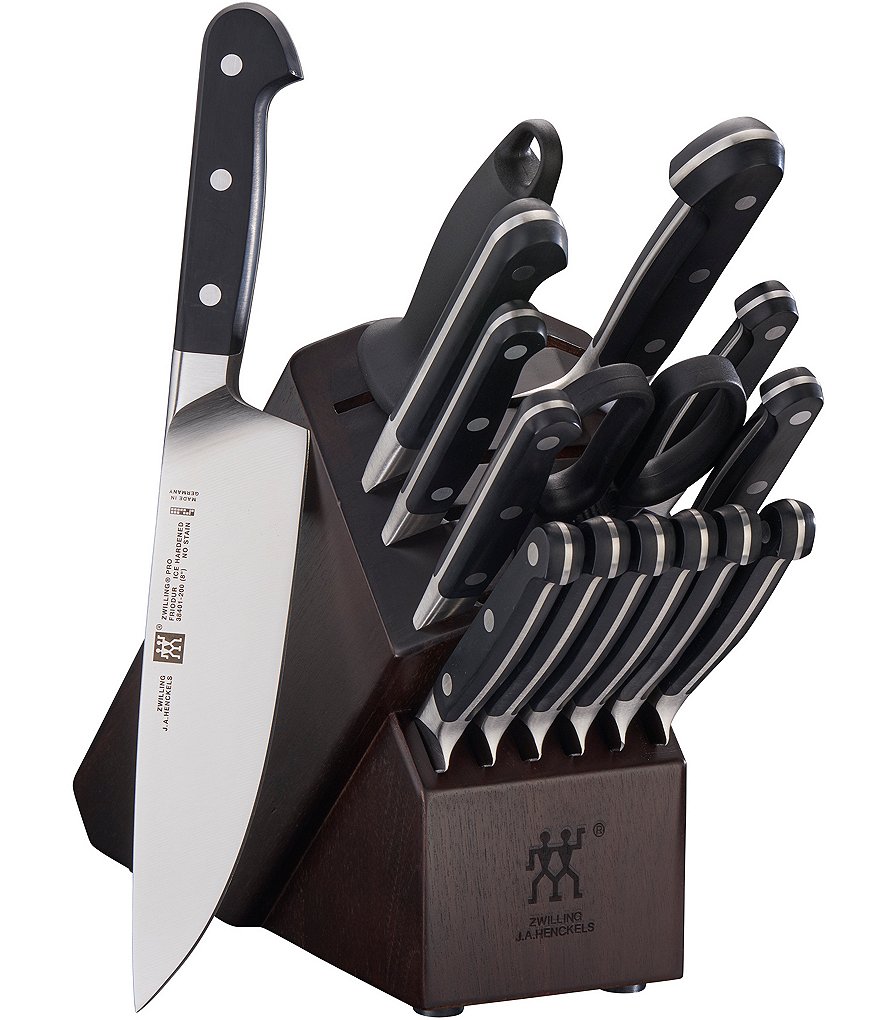 Wusthof Gourmet 16-Piece Knife Block Set - White Handles