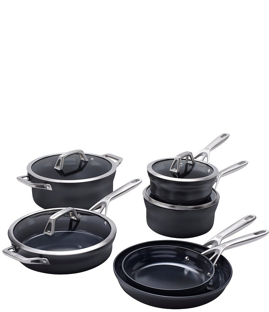 Zwilling Motion Ceramic 10-Piece Hard Anodized Cookware Set