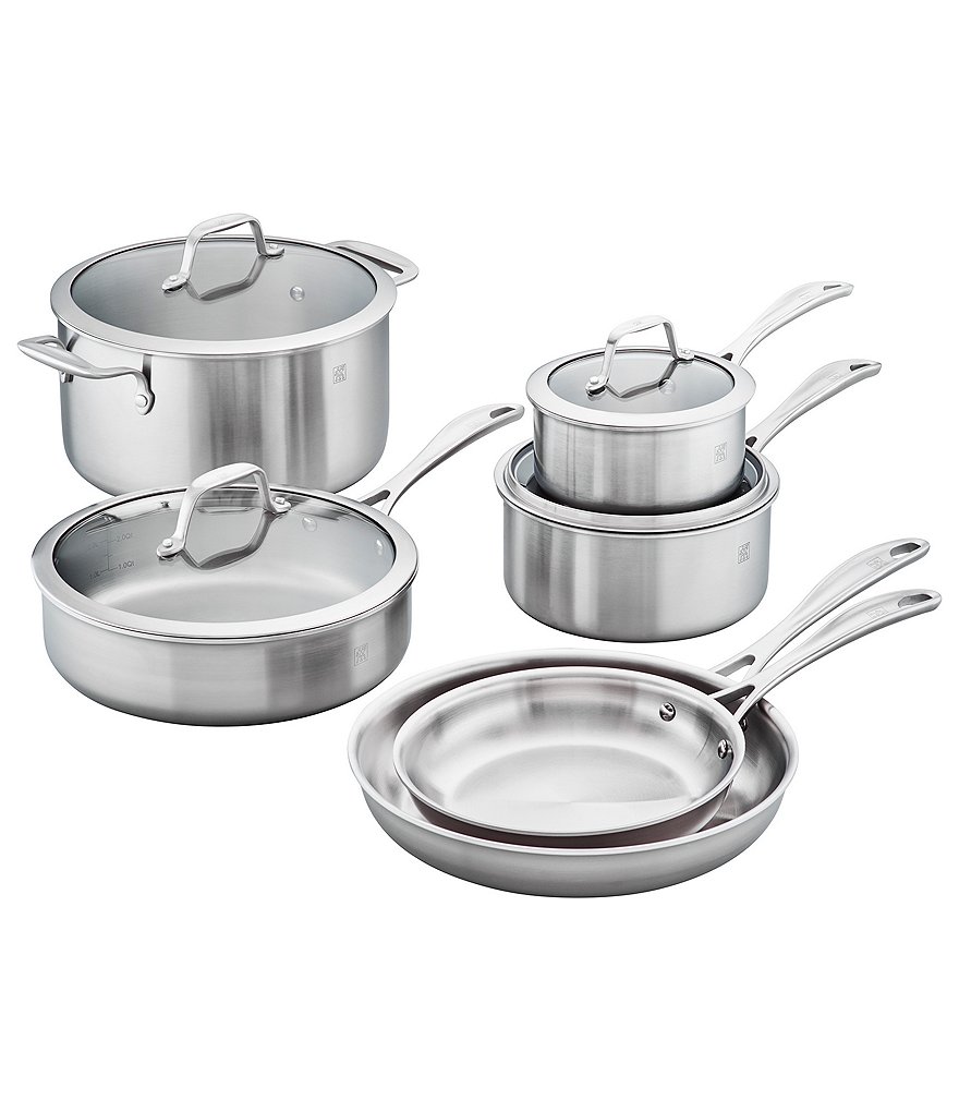 Cuisinart 10 Piece Tri-ply Steel Cookware Set [saute pan]