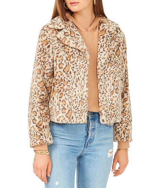 1. STATE Leopard Print Faux Fur Cozy Statement Jacket