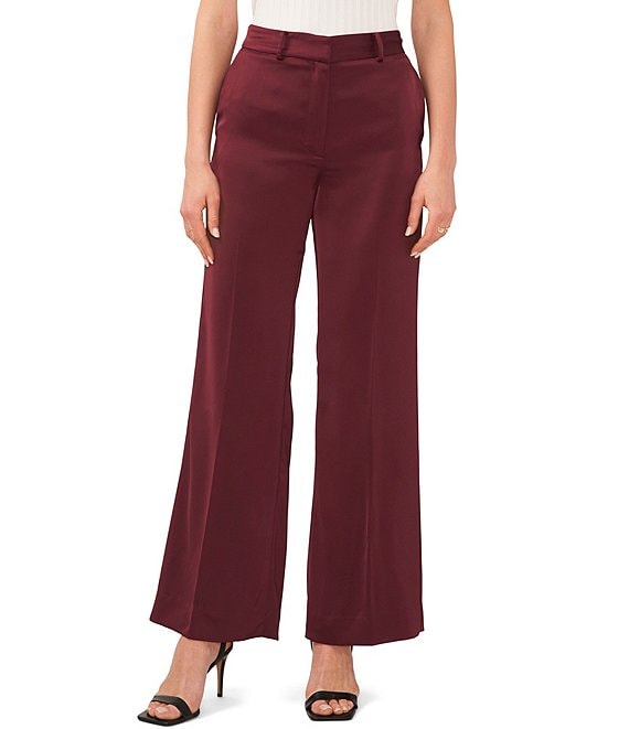Satin trousers with elastic waist - Woman