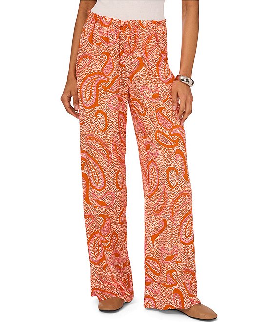 1. STATE Paisley Print Drawstring Wide Leg Pants | Dillard's