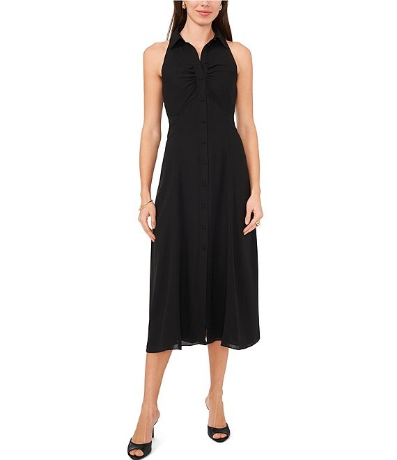 1. STATE V-Neck Collar Midi Sleeveless Dress | Dillard's