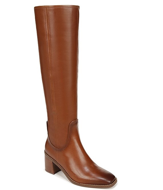 27 EDIT Naturalizer Edda Leather Wide Calf Tall Riding Boots | Dillard's